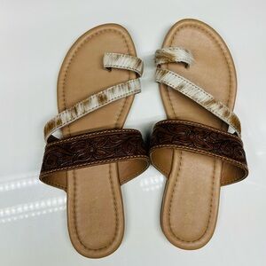Myra Bag Tan and Brown Sandals